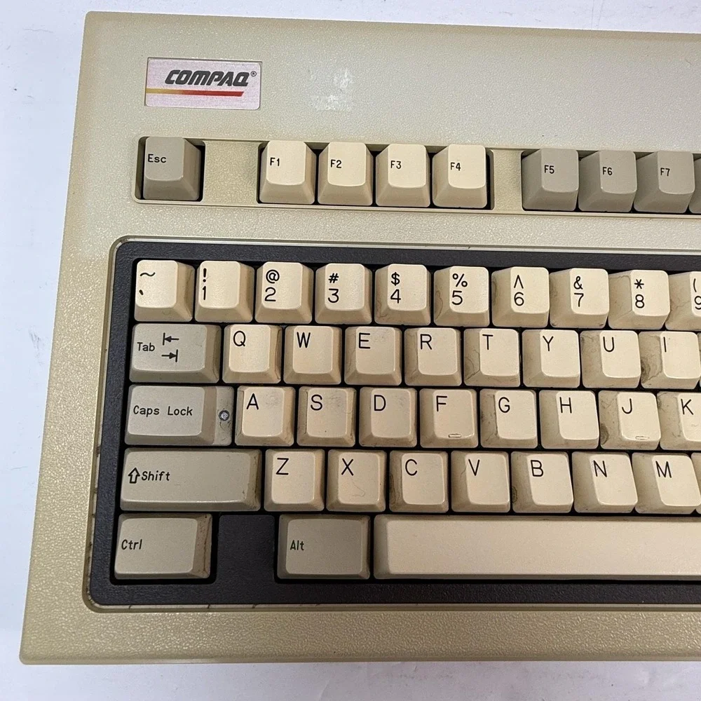 Vintage Compaq Enhanced Wired Standard Keyboard QWERTY W/ Template USA